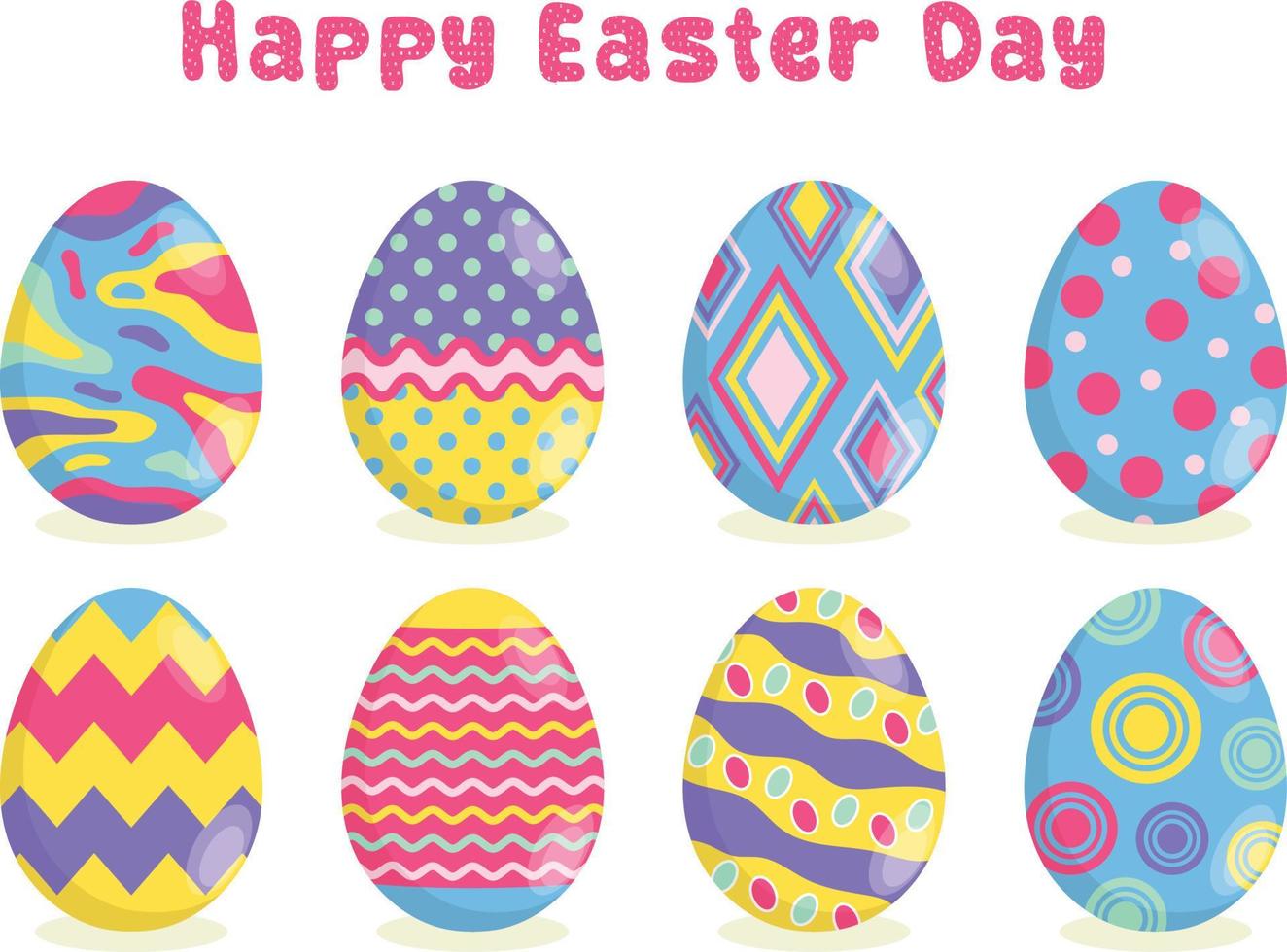 eieren verzameling voor Pasen dag. vector illustratie voor sticker, banier, poster, enz