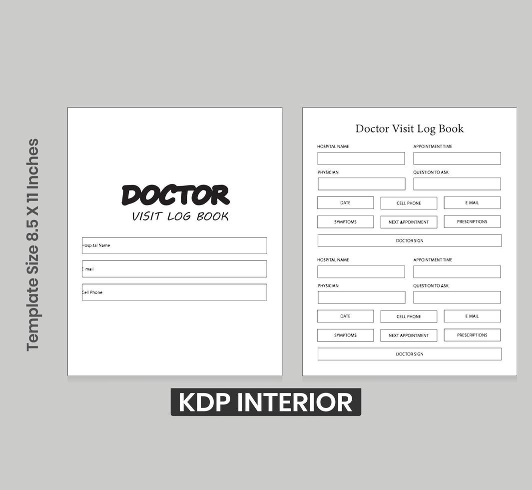 doktersbezoek logboek vector