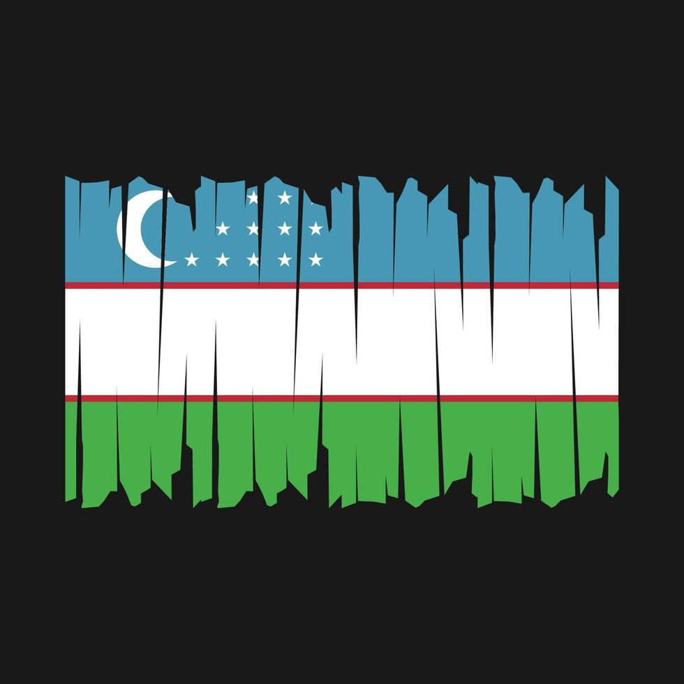 vlagborstel van oezbekistan vector
