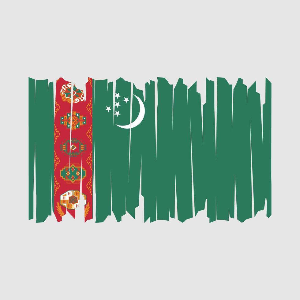 Turkmenistaanse vlagborstel vector