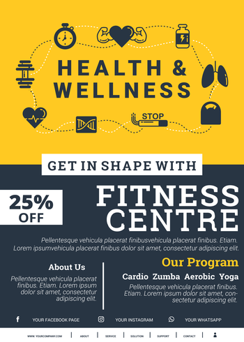 Gezondheid en Wellness Brochure vector
