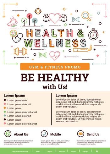 Gezondheid en Wellness Brochure vector