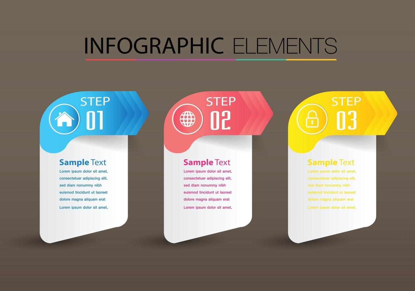 moderne tekstvaksjabloon, banner infographics vector