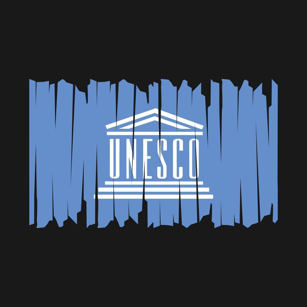 UNESCO vlag borstel vector