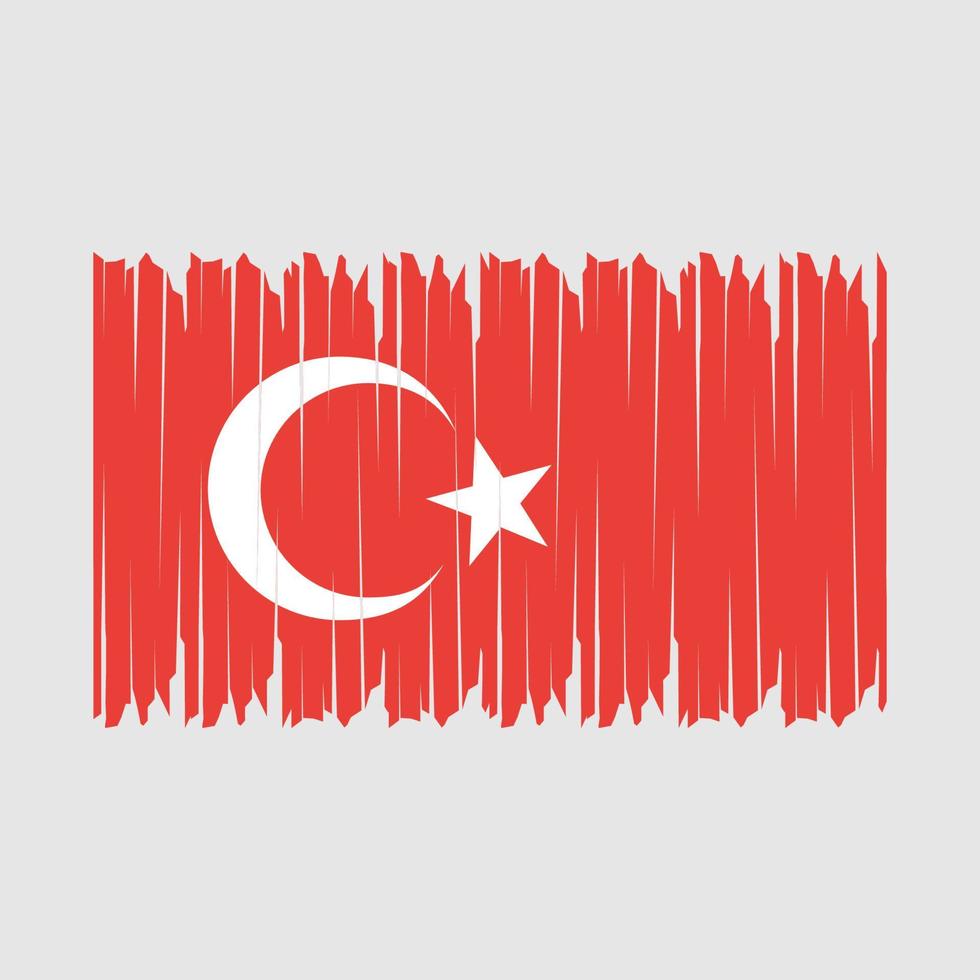 turkije vlag borstel vector