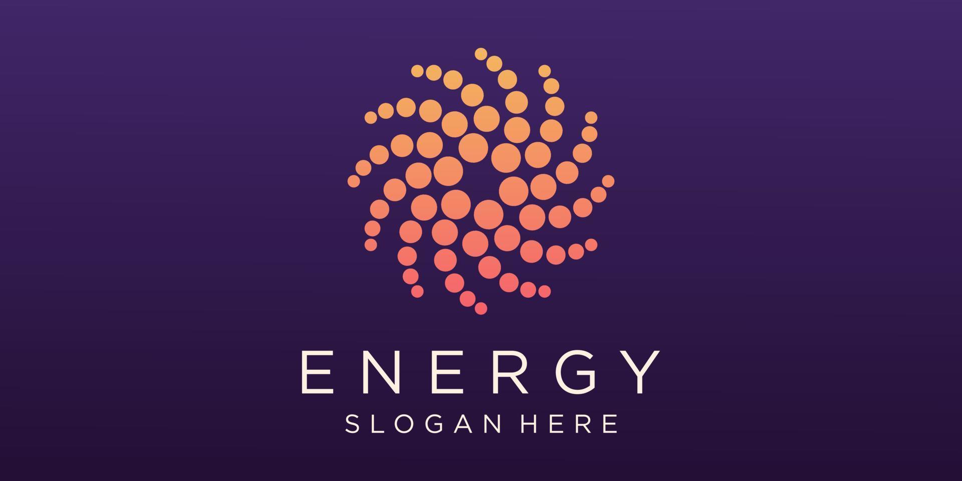 energie logo ontwerpen vector, zonne- zon macht logo vector