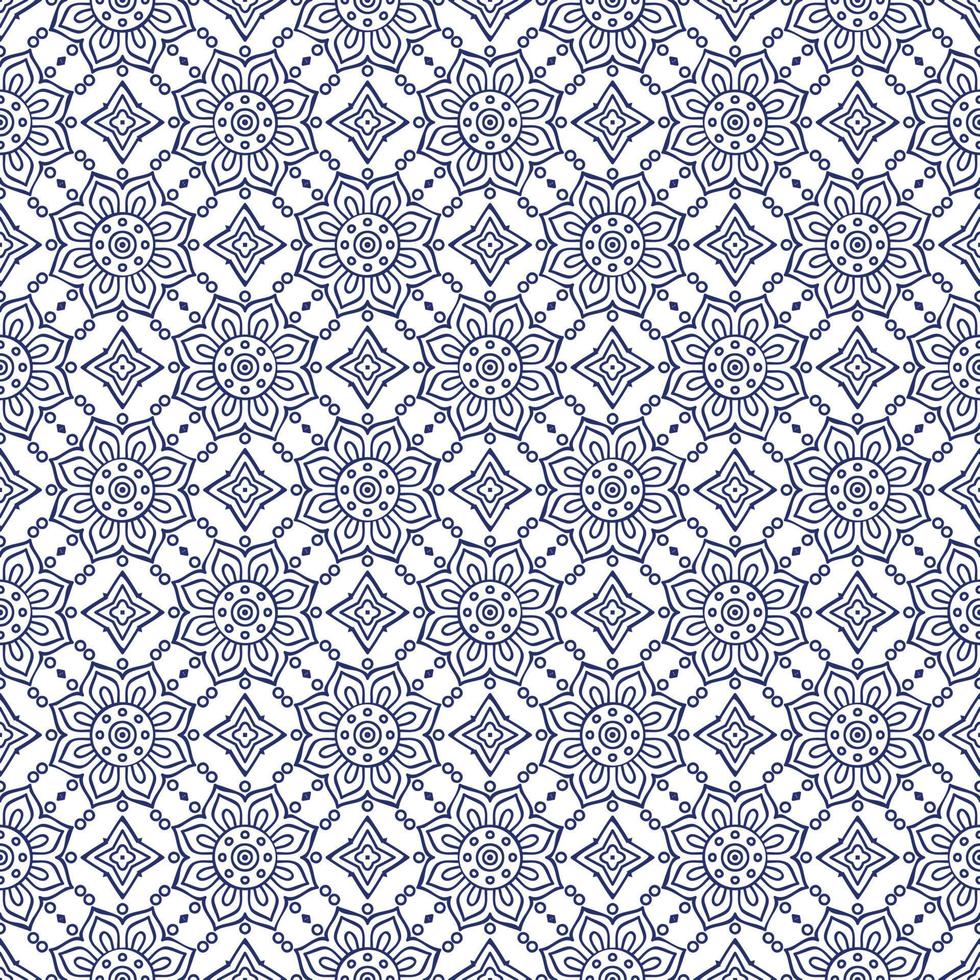 etnisch bloemen patroon met mandala stijl. vector illustratie voor behang, achtergrond, kleding stof, inpakken, enz