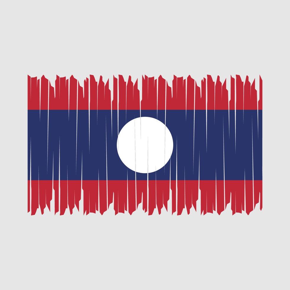 laos vlag borstel vector