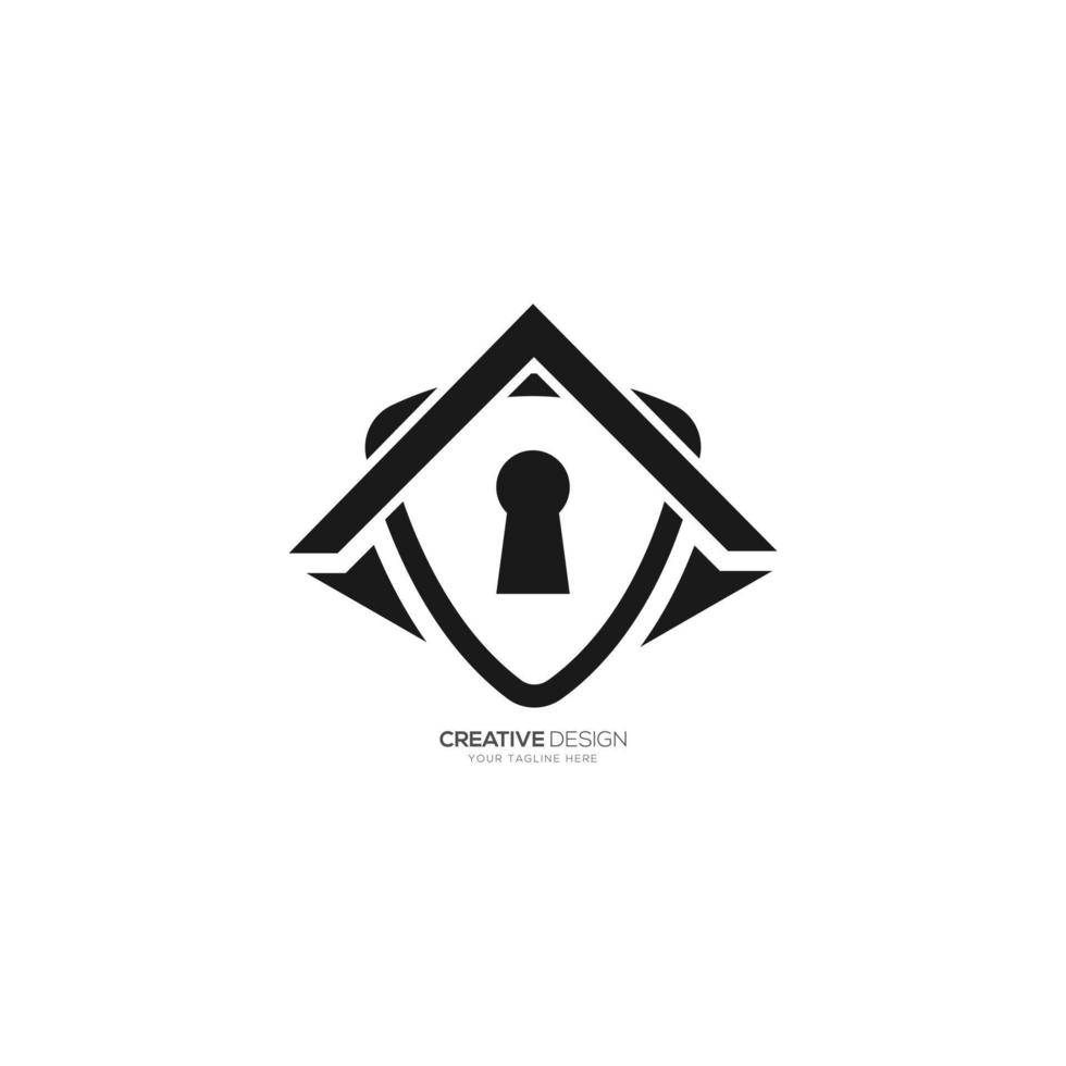 echt landgoed veiligheid bedrijf modern logo icoon vector