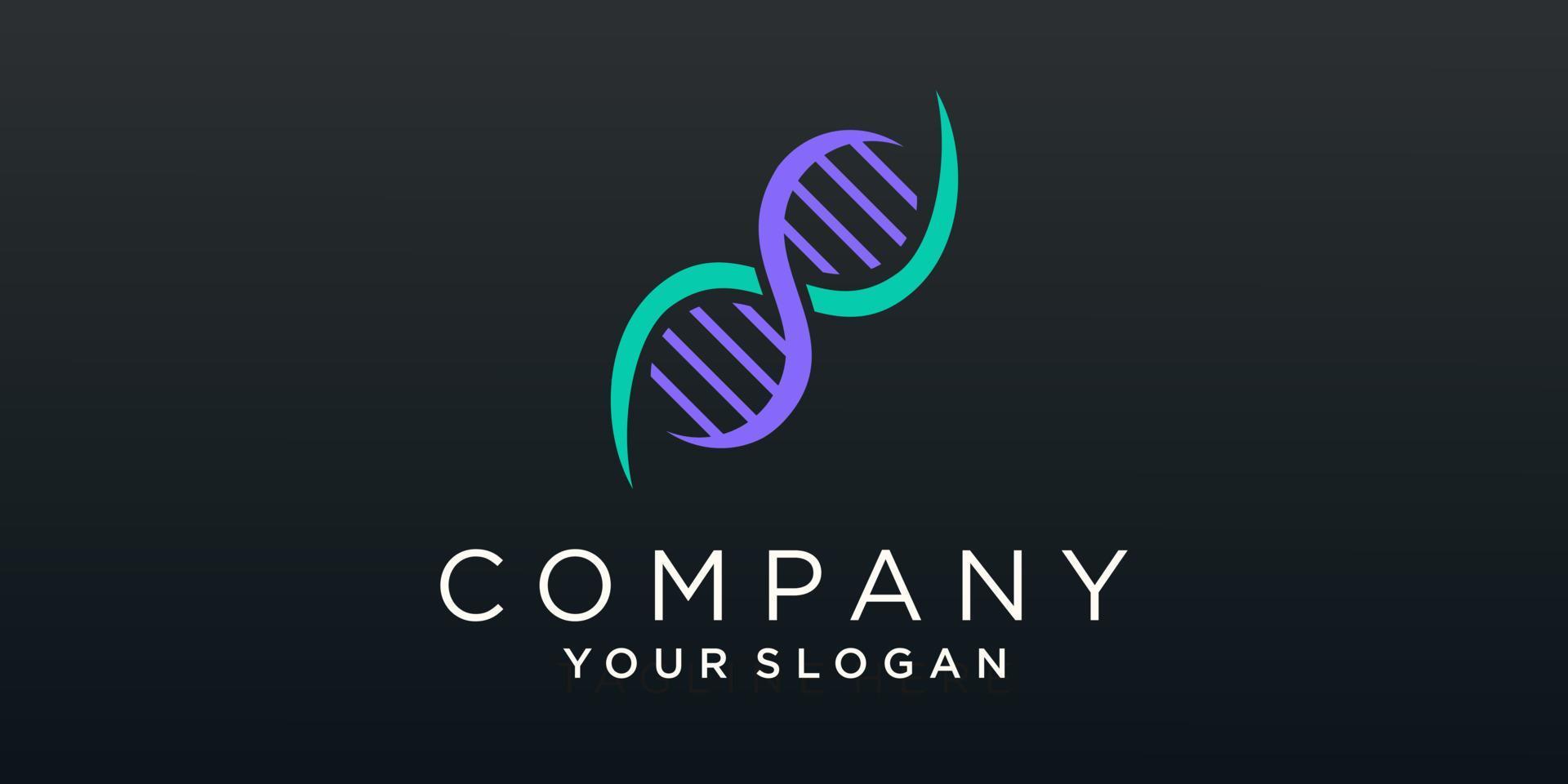 dna logo ontwerp template.icon voor wetenschappelijke technologie vector