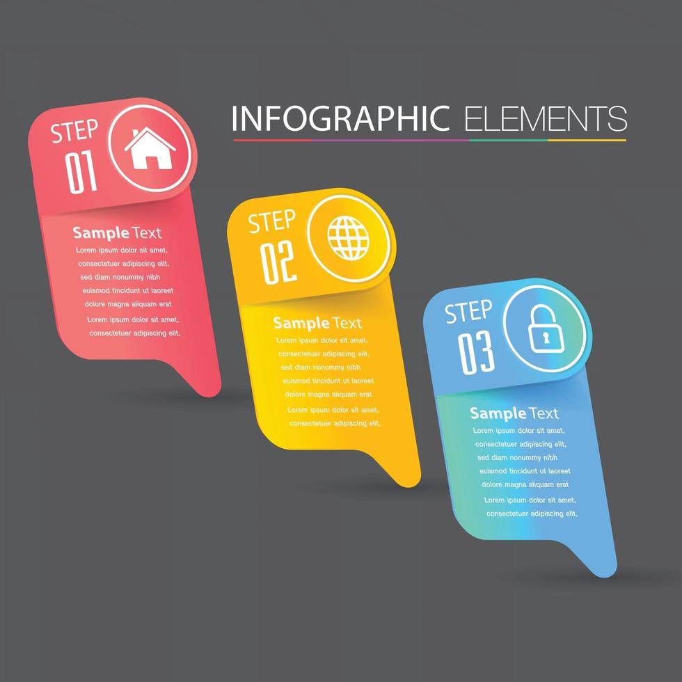 moderne tekstvaksjabloon, banner infographics vector