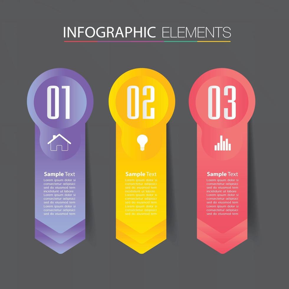 moderne tekstvaksjabloon, banner infographics vector