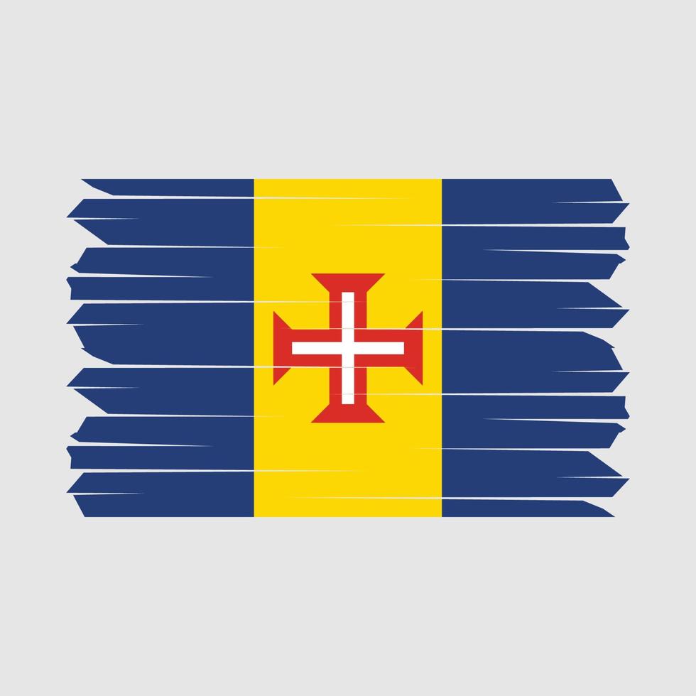 Madeira vlag borstel vector