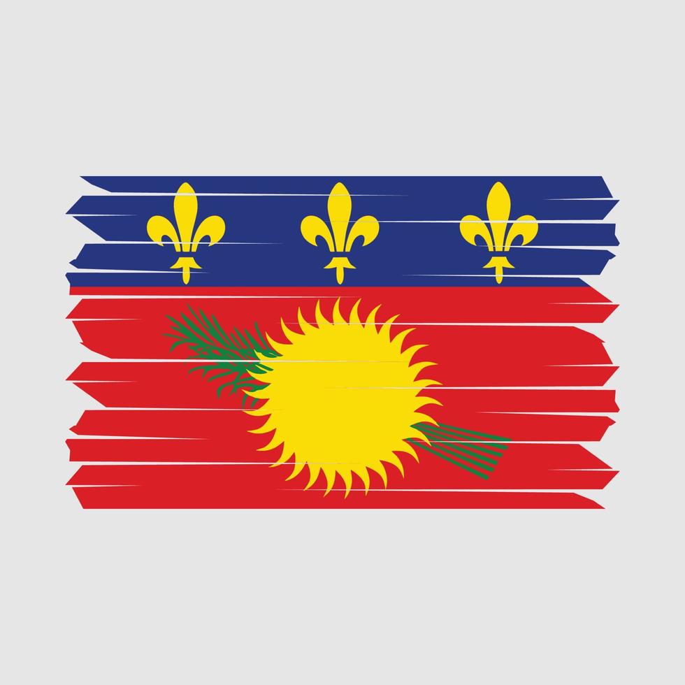 Guadeloupe vlag borstel vector