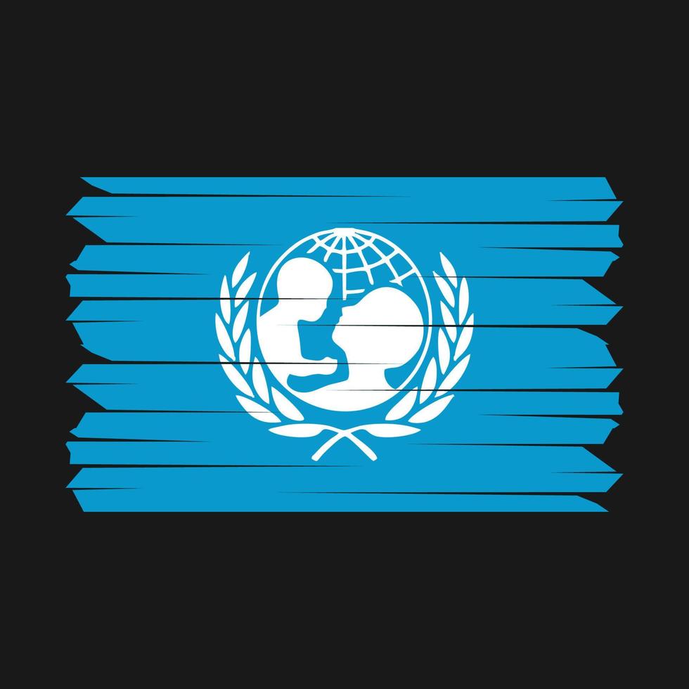 unicef vlag borstel vector