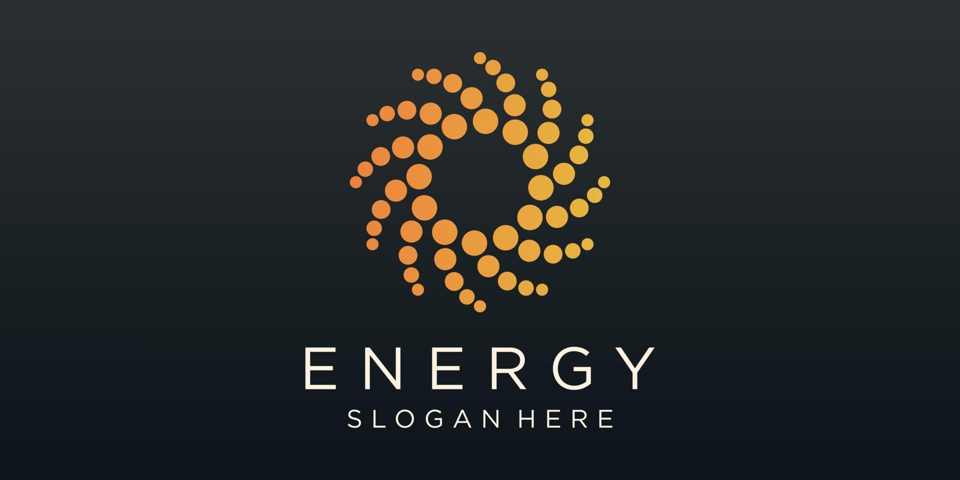 energie logo ontwerpen vector, zonne- zon macht logo vector