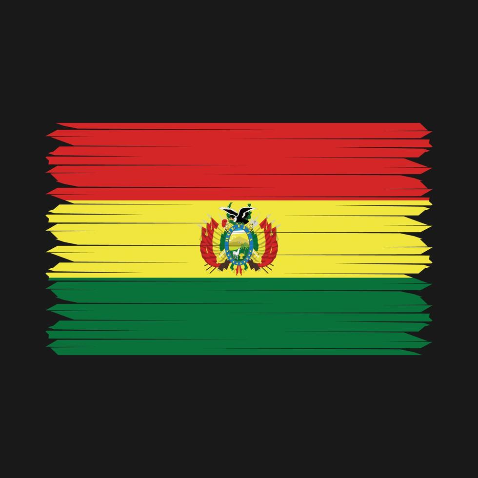 vlag borstel van Bolivia vector