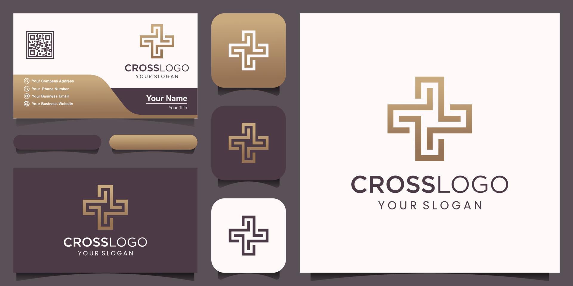 medisch kruis logo en Gezondheid apotheek icoon ontwerp vector sjabloon
