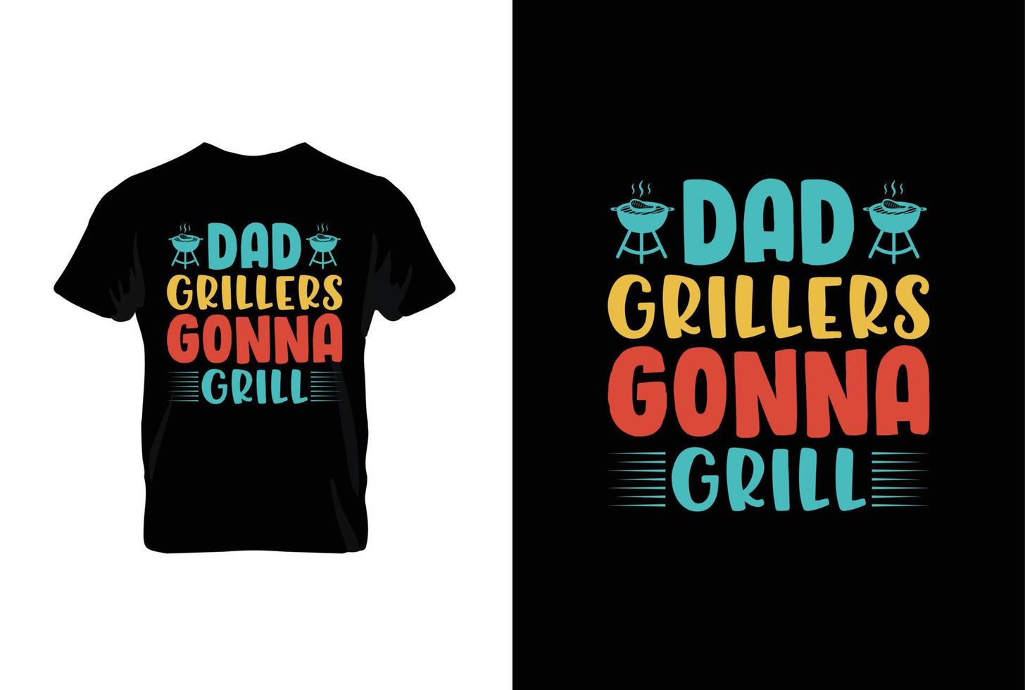 vader grillers gaan rooster bbq vector typografie t-shirt ontwerp.perfect voor afdrukken items en Tassen, affiches, kaarten, vector illustratie.