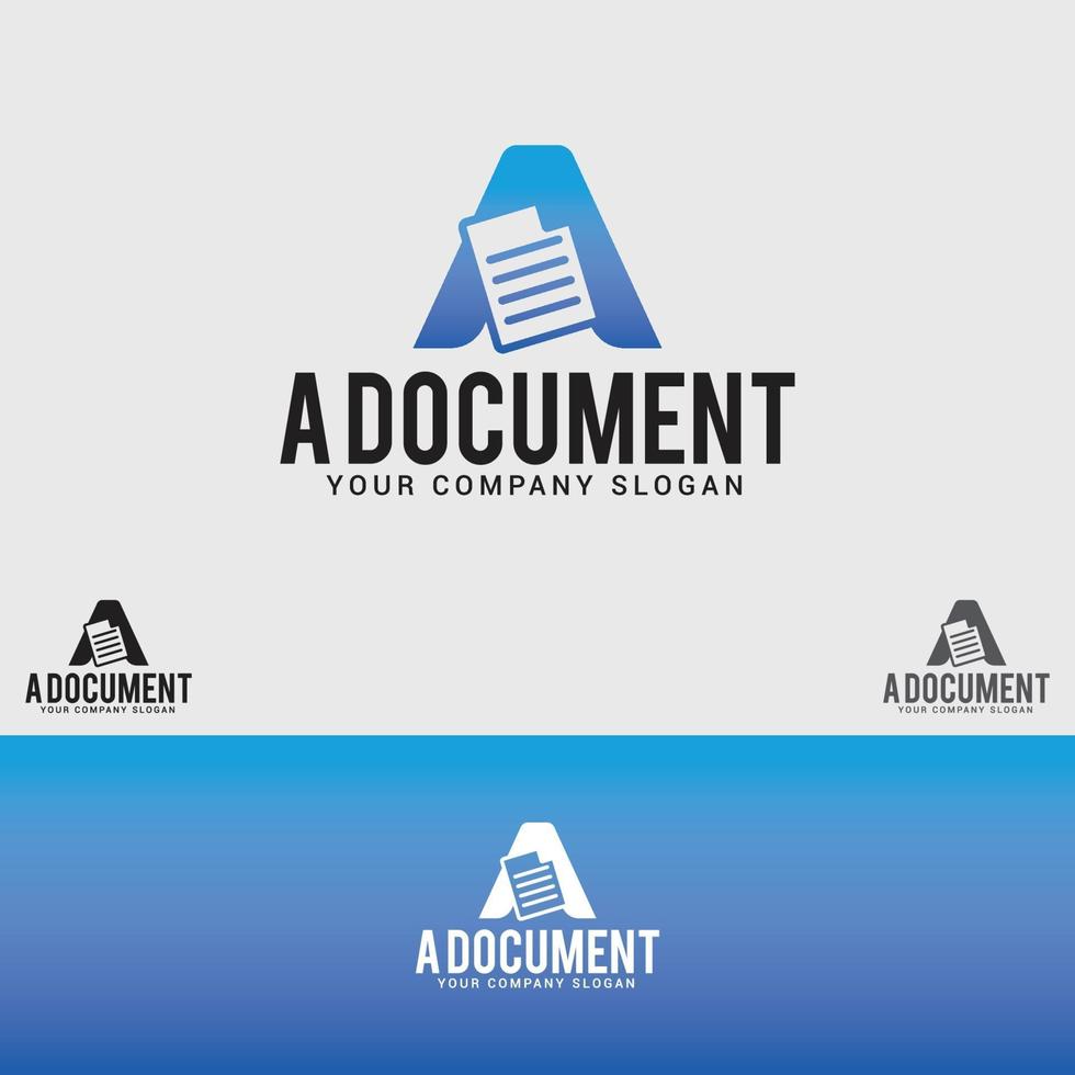 a-document logo vector ontwerpsjabloon