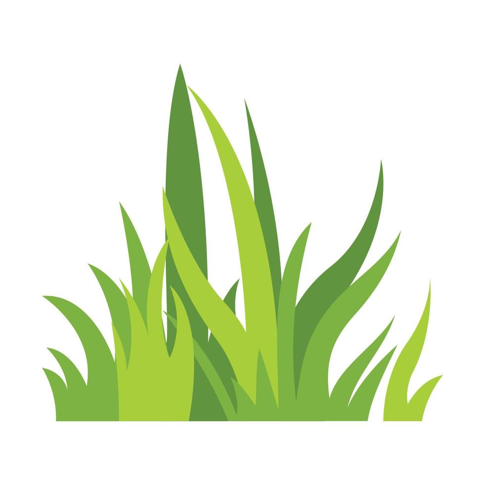 groen gras illustratie. groen gazon, bloem, natuurlijk grenzen, kruiden. vlak vector illustraties voor lente, zomer, natuur, grond, planten concept.