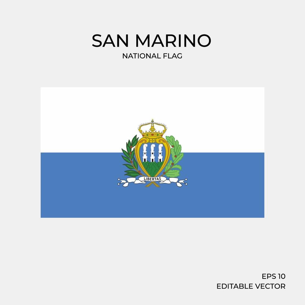nationale vlag van san marino vector