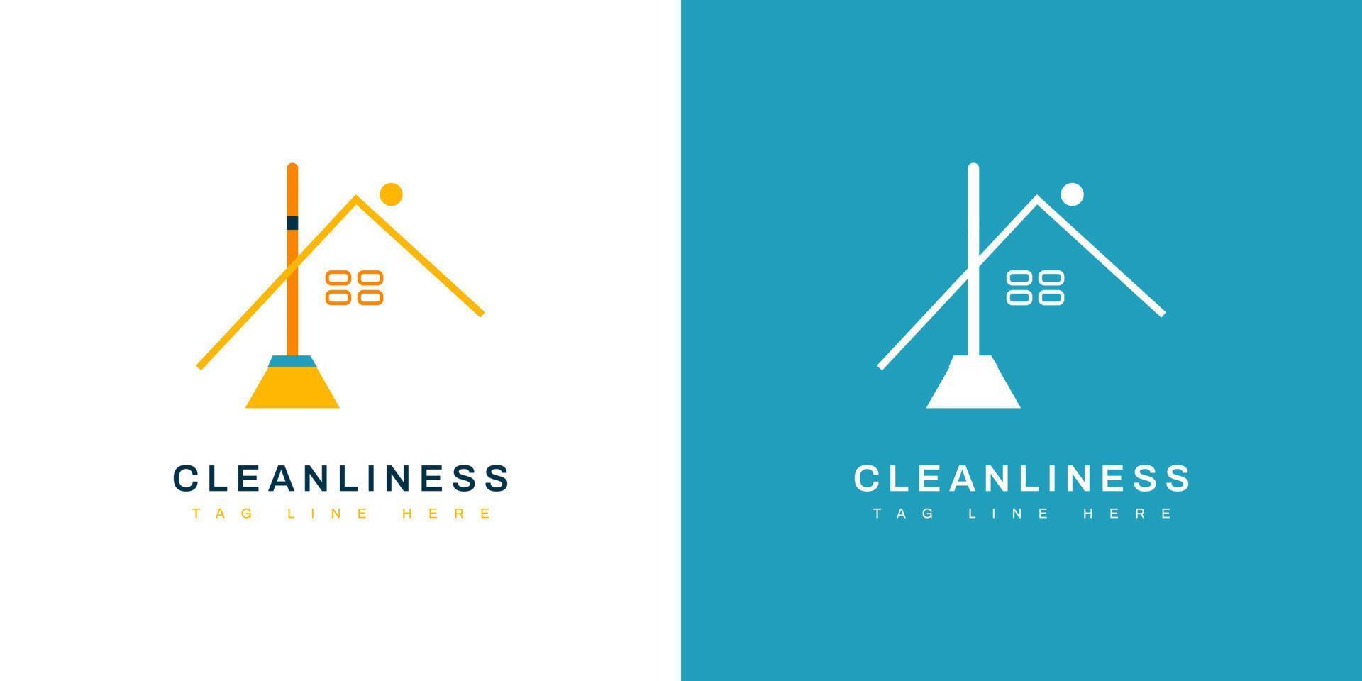 schoonmaak onderhoud logo ontwerp inspiratie vector