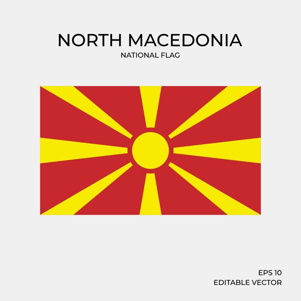 nationale vlag van Macedonië vector