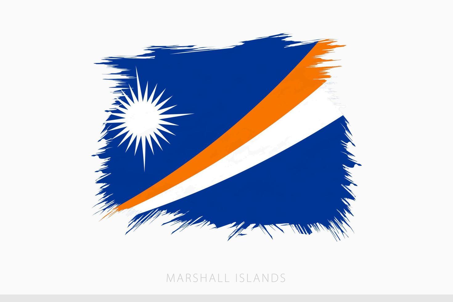 grunge vlag van maarschalk eilanden, vector abstract grunge geborsteld vlag van maarschalk eilanden.
