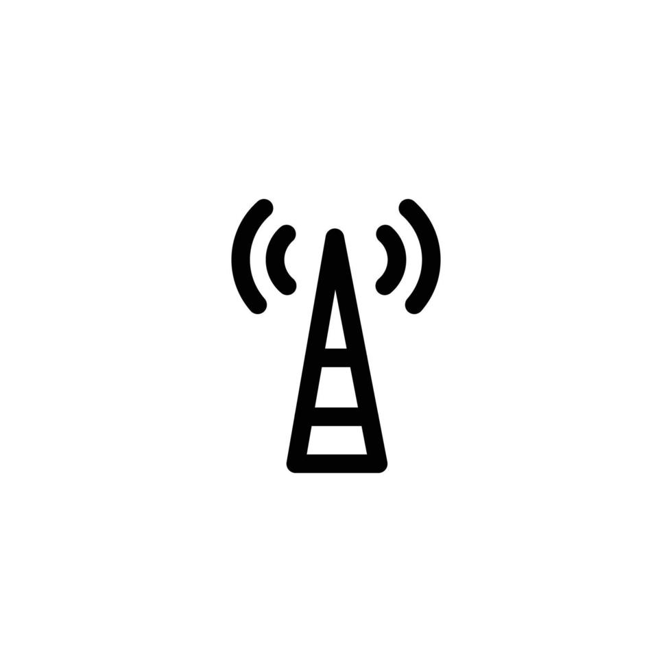 zender toren teken symbool. vector illustratie. lijn icoon