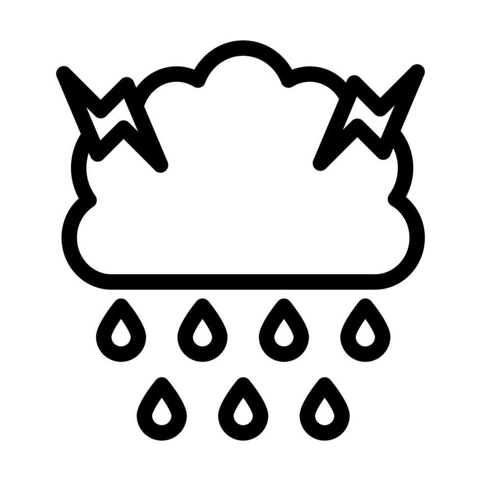 zwaar regen icoon ontwerp vector