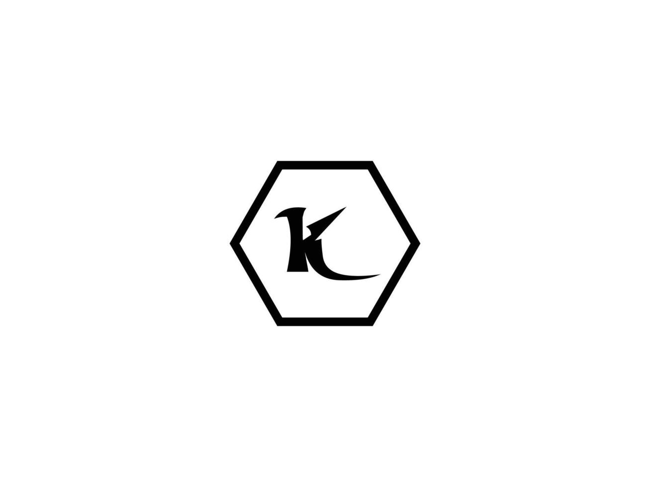 brief k logo ontwerp vector sjabloon