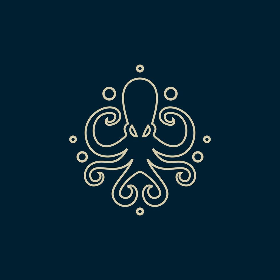 lijn logo Octopus vector illustratie