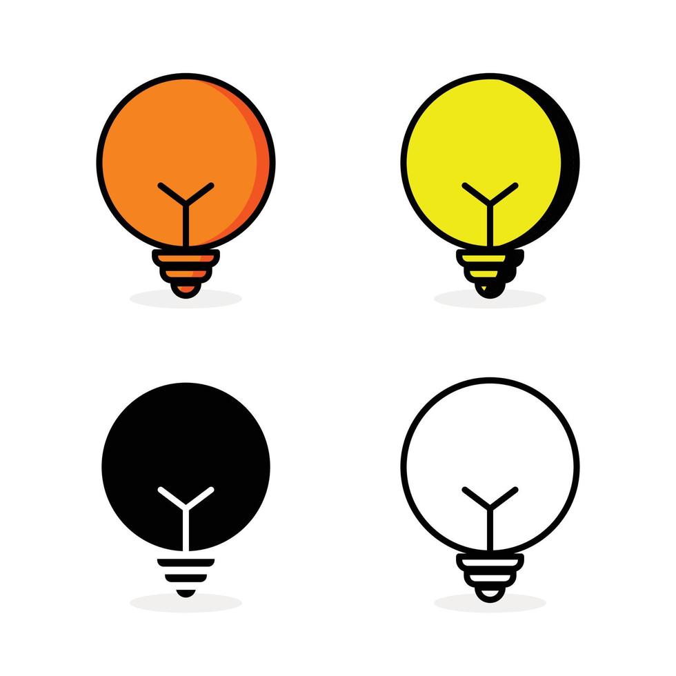 lamp icoon vector, geïsoleerd Aan wit achtergrond. idee teken, oplossing, denken concept. bliksem. elektrisch, schijnt. vector