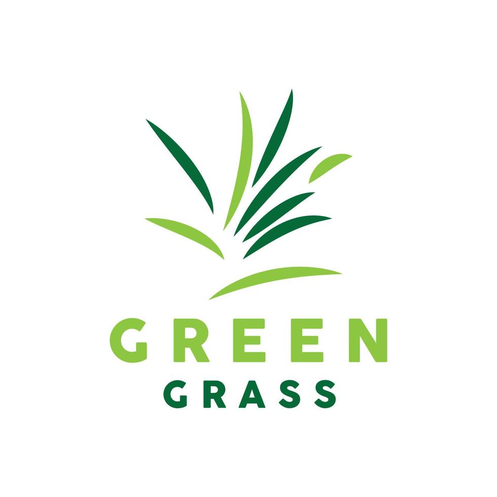 groen gras logo, natuur fabriek vector, landbouw blad gemakkelijk ontwerp, sjabloon icoon illustratie vector