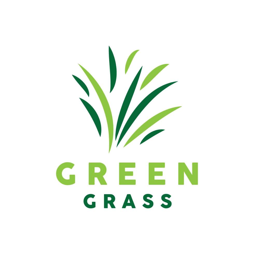 groen gras logo, natuur fabriek vector, landbouw blad gemakkelijk ontwerp, sjabloon icoon illustratie vector