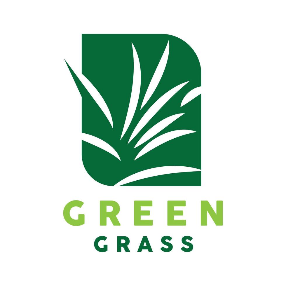 groen gras logo, natuur fabriek vector, landbouw blad gemakkelijk ontwerp, sjabloon icoon illustratie vector