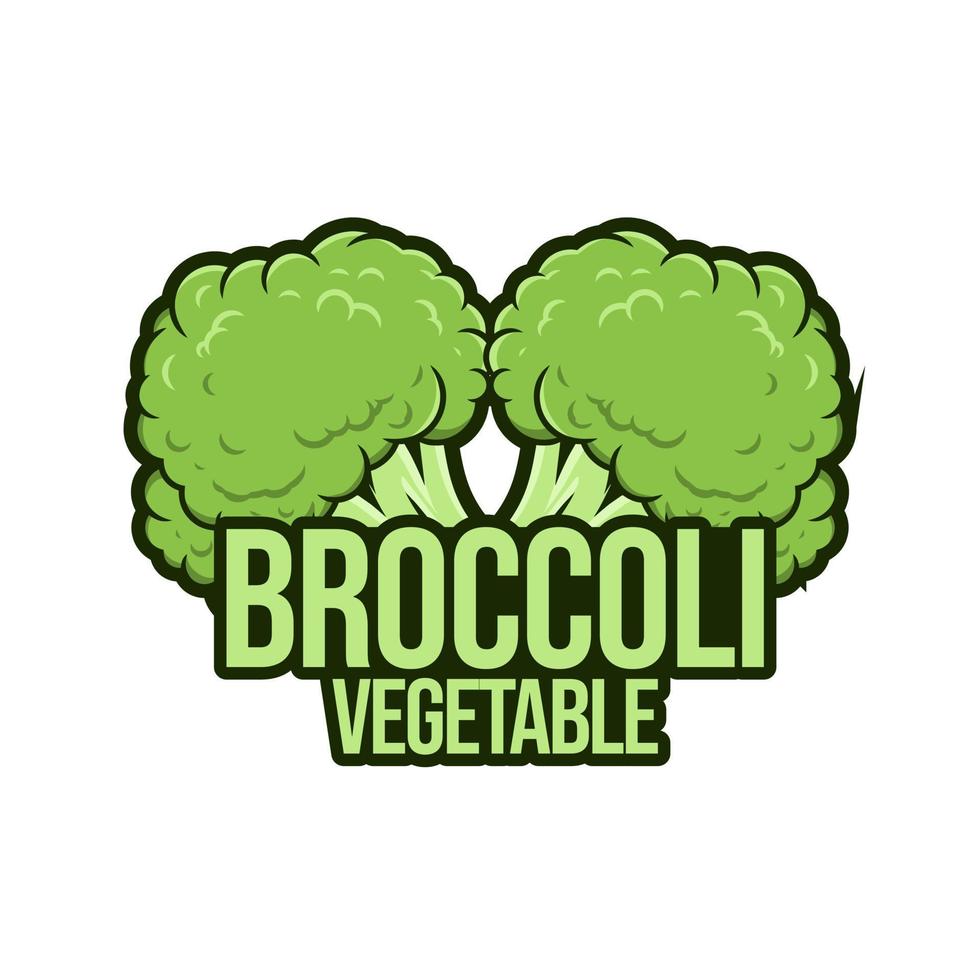 broccoli logo concept Aan wit achtergrond vector