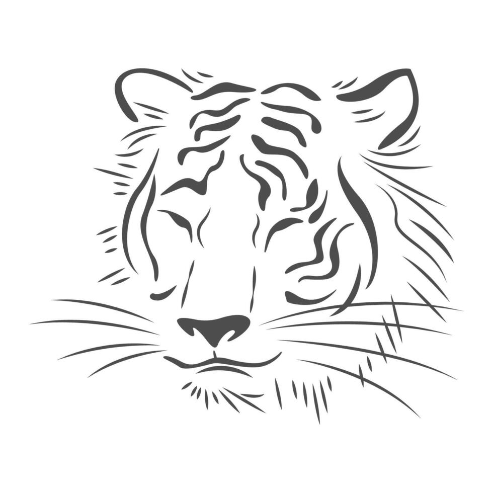 tijger icoon logo ontwerp vector