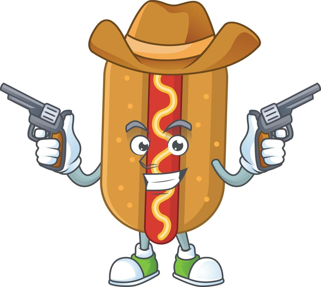 tekenfilm karakter van hotdog vector