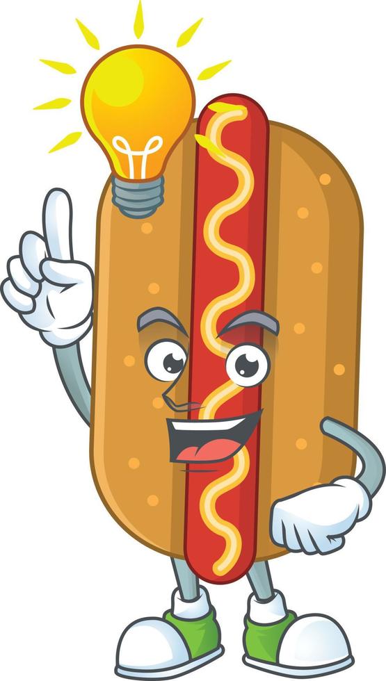 tekenfilm karakter van hotdog vector