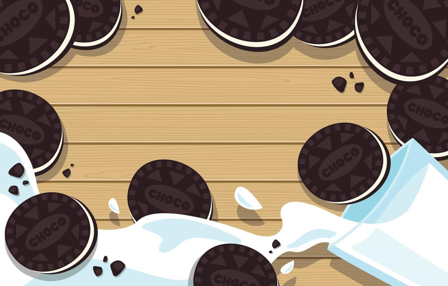 chocolade koekjes achtergrond vector