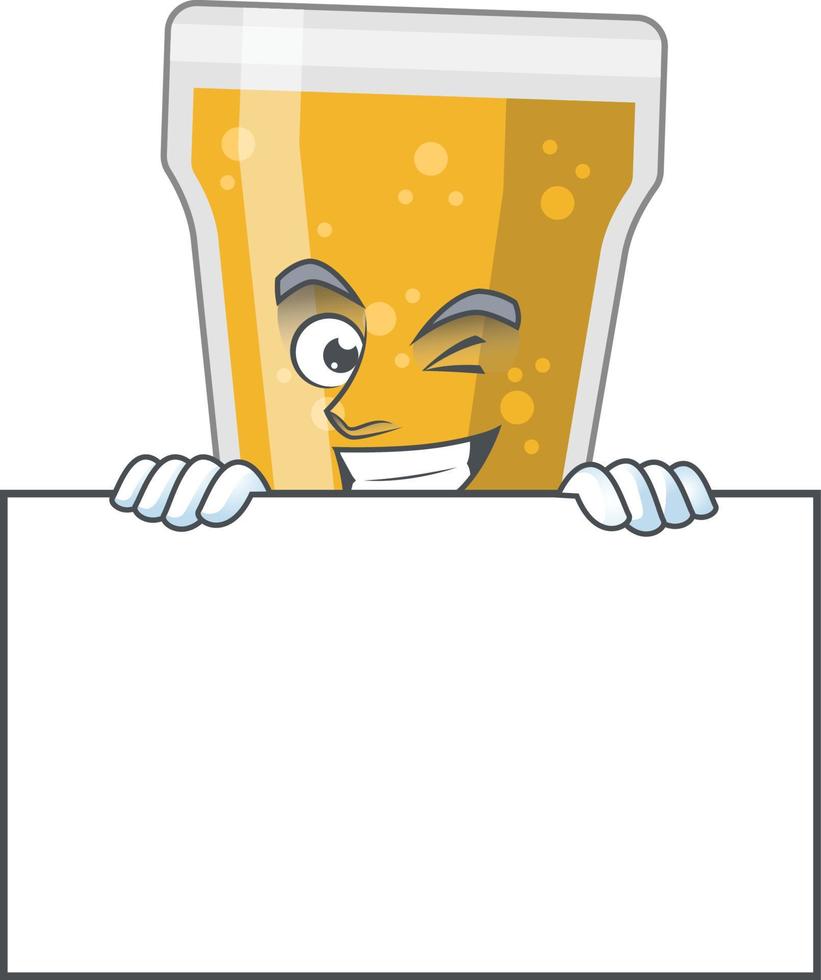 tekenfilm karakter van mok van bier vector