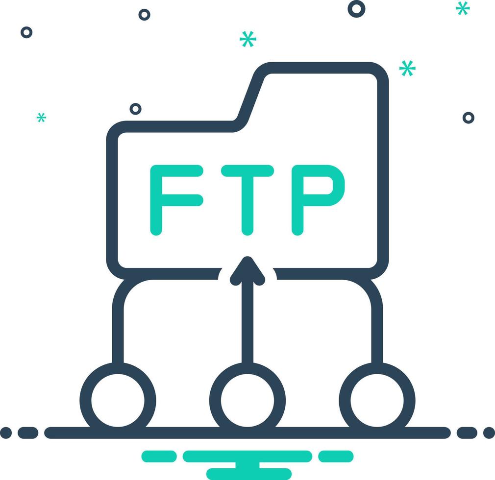 mengen icoon voor ftp vector