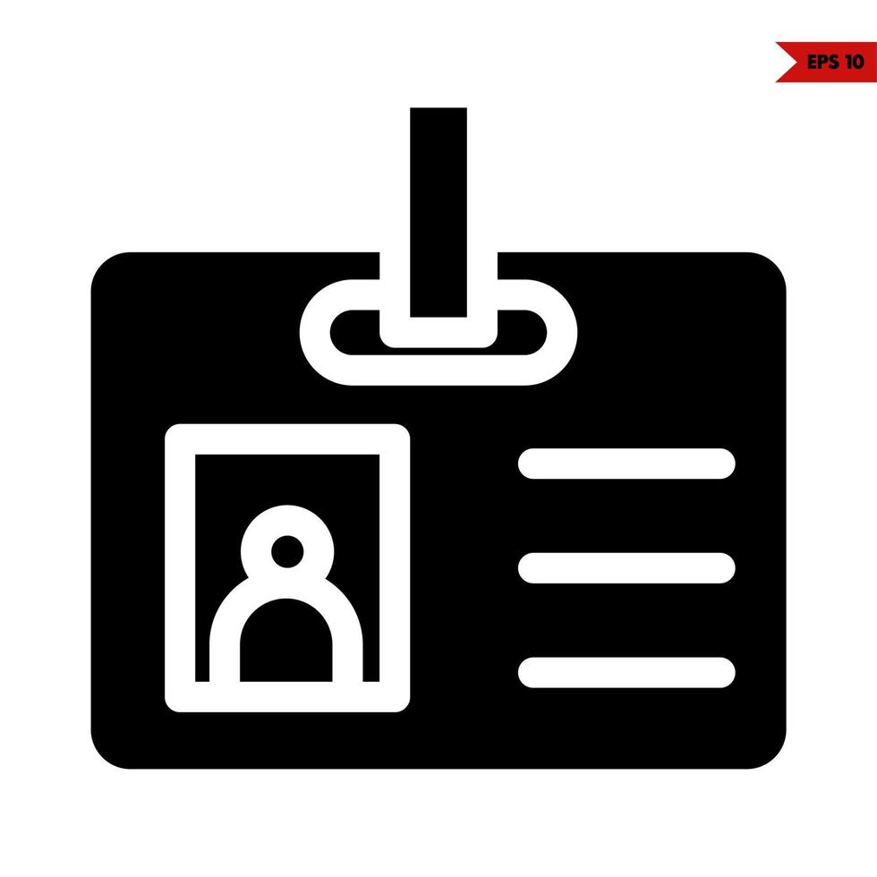 id-kaart glyph-pictogram vector