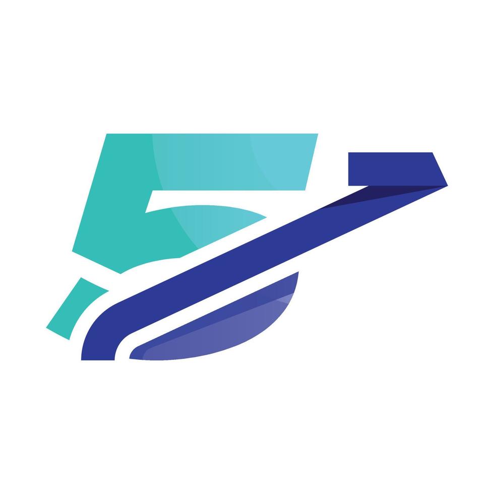 numeriek 5 investering logo vector