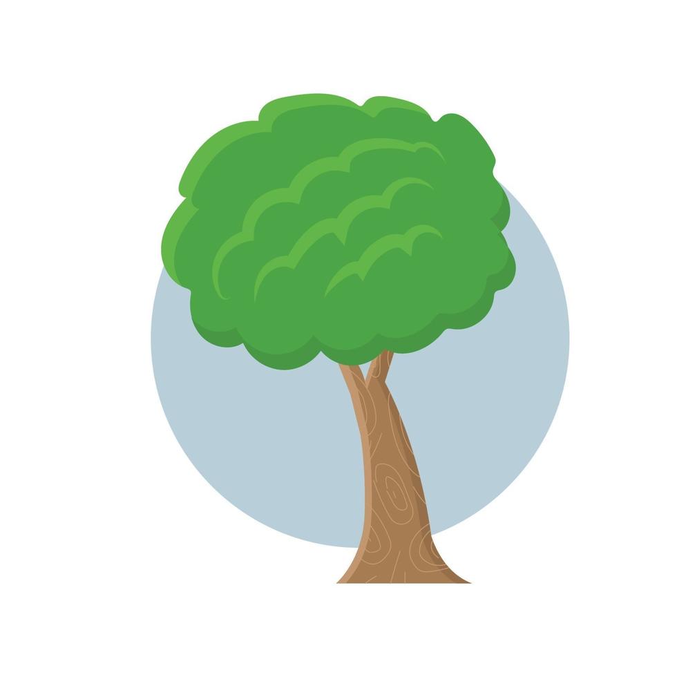 plat ontwerp gestileerde bomen. natuurlijke vectorillustratie. vector