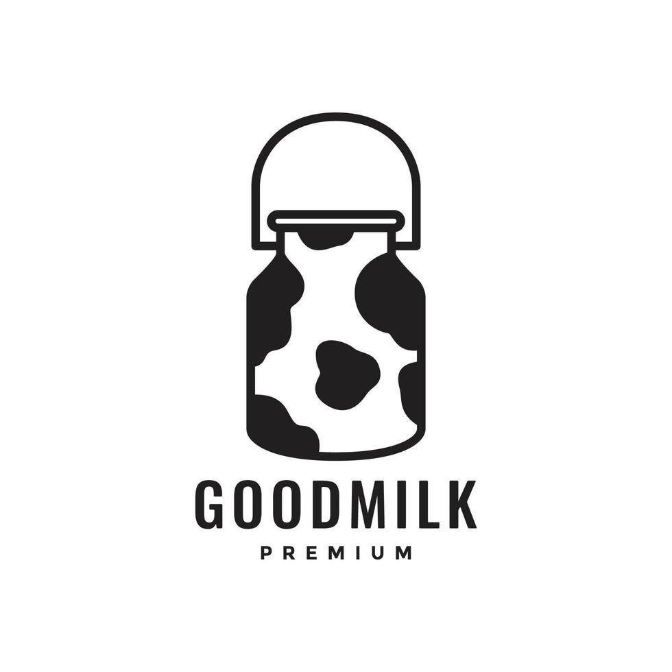 melk pot koeien voeding vee vee boerderij gemakkelijk logo ontwerp ontwerp vector