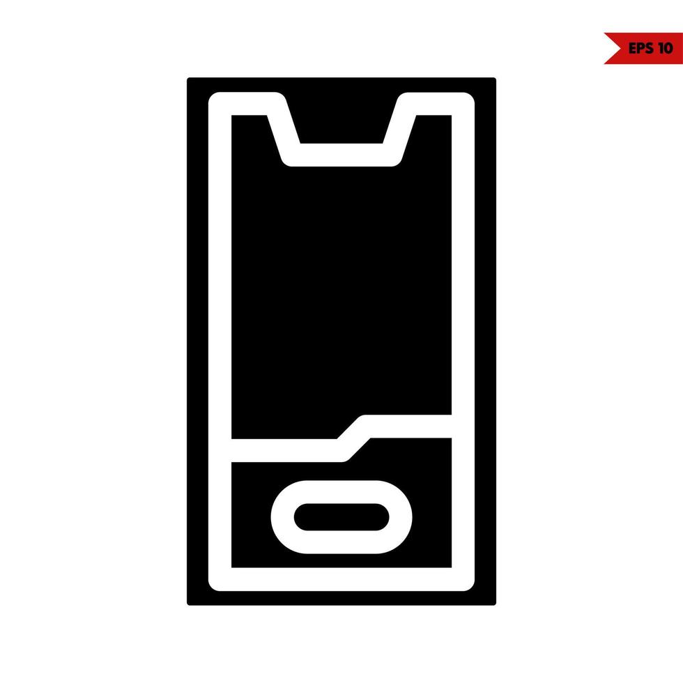 glyph-pictogram voor mobiele telefoon vector