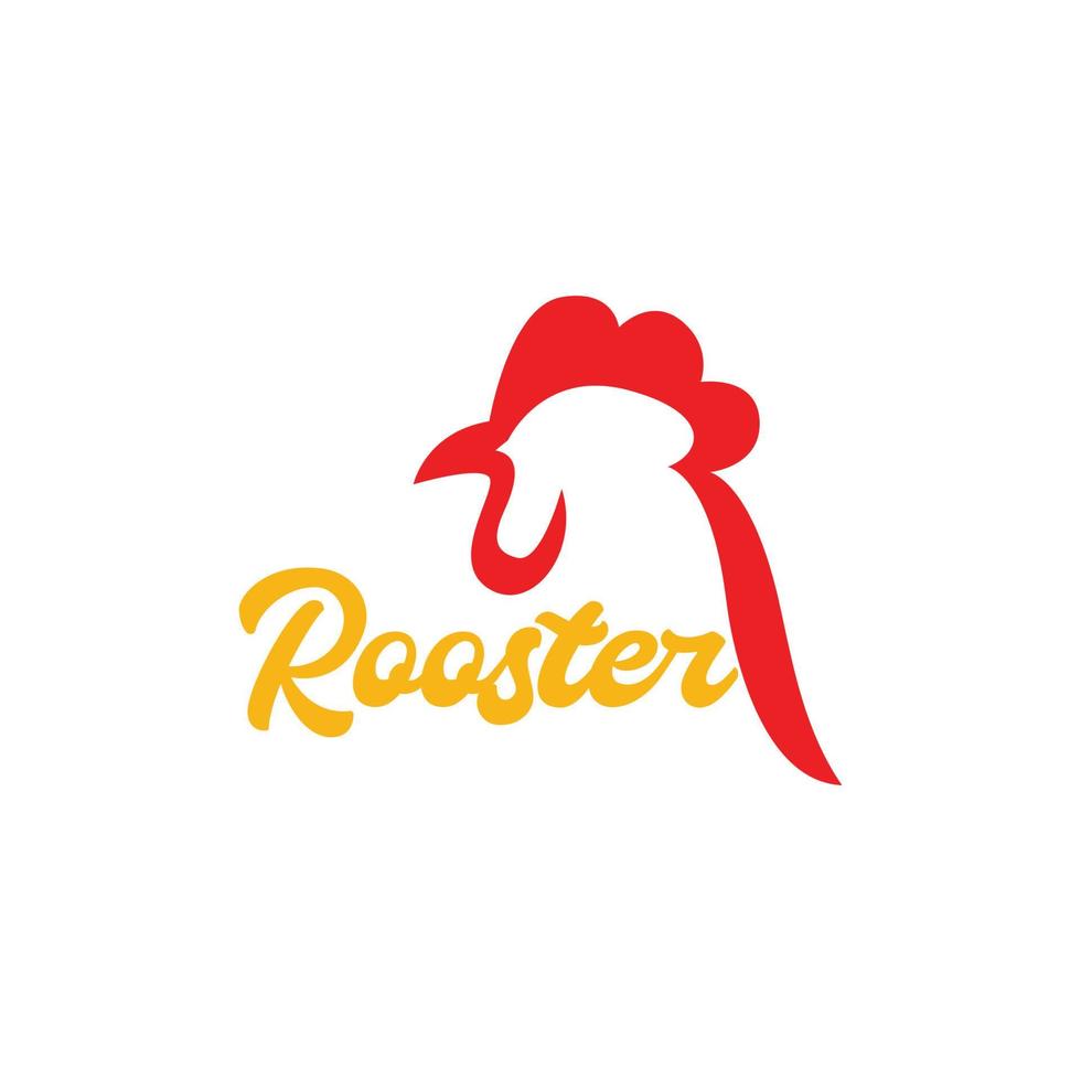 gevogelte kip haan hoofd modern geïsoleerd vorm logo ontwerp vector